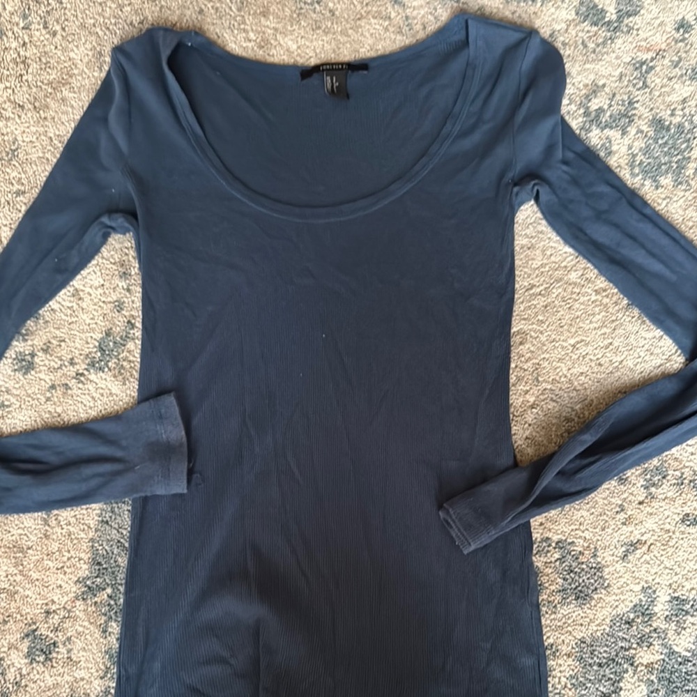 Forever 21 Navy Long Sleeve Tee